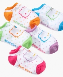 From Hello Kitty, a colorful set of ankle socks that are purrfectly adorable!