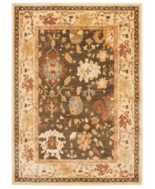 Introduce the casual, historical elegance of Oushak rugs to your home with this modern Caladonia area rug from Lauren Ralph Lauren. Crafted in Turkey using advanced power-looming techniques to create the look of heathered fibers for a soft, lustrous appearance in durable polypropylene.