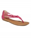 Braided beauty: The Cynthia sandals by Lucky Brand are a vibrant and easy choice for your warm weather wardrobe. A twisted thong strap with flowing detail makes for a gorgeous appearance.