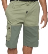 With cool color blocking, LRG takes cargo shorts out of neutral and into the fast lane.