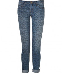 Take a wild stance on this seasons penchant for printed pants with Current Elliotts cool cuffed leopard print jeans - Classic five-pocket style, zip fly, button closure, belt loops, rolled cuffs - Form-fitting - Pair with chunky knits and flats, or dress up with feminine tops and statement heels