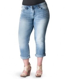 Sport the season's latest tanks and tees with Silver Jeans' plus size capri jeans.