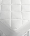 Finally, a mattress pad that stays in place! Featuring a stretch ReliaGrip® skirt and generous hypoallergenic fill, the Best Fit(tm) mattress pad from Sealy® wraps snugly around your mattress for a secure fit. All way stretch will ensure that this mattress pad won't pop off in the middle of the night. Also boasts plush 8 oz. fill and a 300-thread count cotton top.