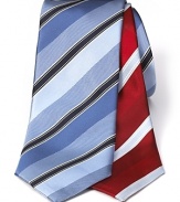 Canali Wide Rib Stripe Tie