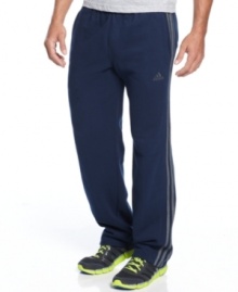 Take the shortest route to comfort when you're on the go with these fleece active pants from adidas.