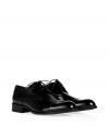 Jil Sander gives the classic dress shoes a downtown-cool kick with shiny leather and dandy-inspired styling - Capped toe, lace-up, low chunky heel - Wear with cropped trousers, an asymmetric hem blouse, and an oversized cashmere cardigan