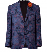 With a sophisticated paisley print and a quirky-cool boutonniere, this Etro blazer is perfect for the modern dandy - Notched lapels, two-button closure, flap pockets, paisley print, boutonniere - Style with slim trousers, a sleek button down, and dress shoes