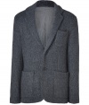 Perfect for dressing up casual looks, Michael Kors knit blazer is the perfect fusion of cozy and contemporary - Notched lapel, long sleeves, buttoned cuffs, double buttoned front, patch pockets, jersey lining - Contemporary straight cut - Pair with favorite tees and jeans, or dress up with button-downs and sleek tailored trousers