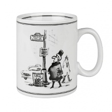 Classic cartoons from New Yorker magazine, now appearing on your table! Made of high quality porcelain in Germany. Dishwasher and microwave safe.