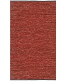 Present your home with gorgeous color, impeccable texture and striking design with the Matador area rug. Crafted in India, it features durable leather strips that are hand-woven in a cotton foundation to create a combination of supreme durability and aesthetically pleasing design.