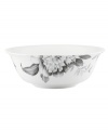 Subdued in shades of gray, the vivacious florals of Moonlit Garden dinnerware adorn this sleek serving bowl with modern romance. In durable Lenox porcelain. Qualifies for Rebate