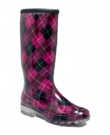 Keep up your preppy polish no matter the weather. The Argyle rain boots by Bootsi Tootsi are style and function combined.