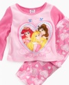 She'll sleep like a princess in this soft fleece pajama set by AME.