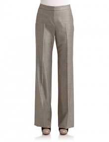 THE LOOKMid-width waistbandHook-and-eye closure with interior button tab and zip flyDual slash pocketsStraight legsBack waist darts THE FITRise, about 9Inseam, about 36THE MATERIALWool/silk/elastaneFully linedCARE & ORIGINDry cleanMade in ItalyModel shown is 5'9 (175cm) wearing US size 4. 