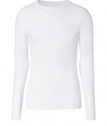 Classic cool is effortlessly achieved with this must-have bright white cashmere sweater from - Parisian cult label Balmain - Crew neck, long sleeves, slim fit - Pair with jeans, slim trousers, or corduroys