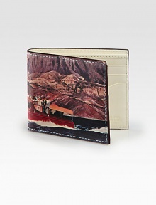 Taken directly from a vintage postcard, this wallet portrays a boating expedition on Nevada's Lake Mead, created by the Hoover Dam.One bill compartmentSix card slotsLeather4W x 4HImported