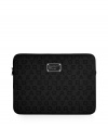 Detailed in durable neoprene with an allover logo print, Marc by Marc Jacobs 13 laptop case is a covetable choice for stashing away your most precious piece of hardware - Tonal logo plaque, zip closure - Carry alone, or slip into sleek leather totes