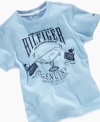 Your little one can shred into a sweet style with this skateboard graphic tee from Tommy Hilfiger.