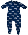 It's never too early to show team support. Suit your smallest fan up in this fun New England Patriots footed coverall from Outerstuff.