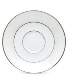 Modern yet timeless, this fine china dinnerware is sure to satisfy the style-hungry host. Simply dressed in cream and white stripes and finished with a polished platinum trim, Opal Innocence Stripe creates an ultra-chic setting to enjoy celebratory meals. Qualifies for Rebate