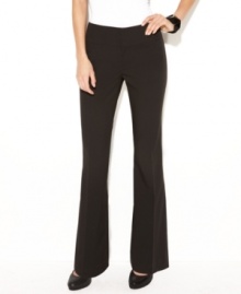 The wide waistband of INC's petite pants accentuates their figure-flattering fit. Wear with a bright printed top and heels for work that leads into a night out!