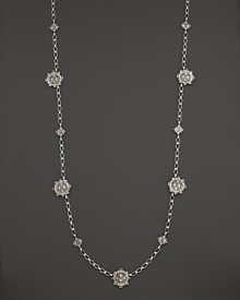 Intricately wrought sterling silver leaves form an elegant necklace. By Buccellati.