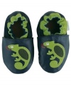 Quite the chameleon. No matter what role he's playing he'll be comfy and cute in these Robeez shoes designed for movement, grip and muscle development.