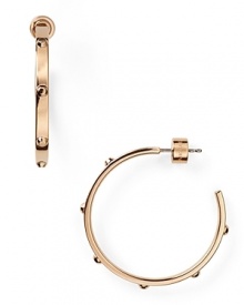 Strong but simple. This pair of rose gold plated hoop earrings from MICHAEL Michael Kors are the perfect earrings for everyday - wear them as as shapely showpiece.