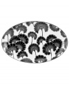 Artist Florence Broadhurt's timeless Japanese Floral print comes to modern tables in this graphic black-and-white platter from the kate spade new york dinnerware collection.