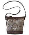 Got a penchant for python? Play up your animal instincts with this irresistible crossbody from Fossil. Luxe leather is accented with shabby-chic silvertone hardware, while the interior is all about keeping your essentials organized and in place.