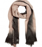 A bohemian-inspired ombre print gives this luxe scarf from Faliero Sarti of-the-moment appeal - Gradient ombre print, easy to style length, frayed hem - Style with an elevated jeans-and-tee ensemble or with a printed day dress