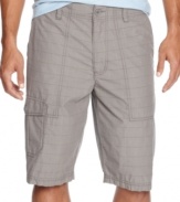 Add some refinement to your rugged look with these dobby-striped shorts from American Rag.