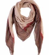 Inject soft coloring into polished daytime looks with Brunello Cucinellis ultra luxurious striped cashmere scarf - Square shape - Wear bandana-style over modern knits, or outdoors wrapped around edgy leather biker jackets