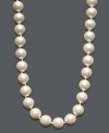 Elegance comes easy with a simple strand. Charter Club's chic necklace features shimmering simulated plastic pearls (14 mm) crafted in mixed metal. Approximate length: 16 inches.