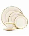 From the Lenox Dimension dinnerware collection, classic Eternal place settings elegantly accent the table. In ivory china with rich gold trim. Qualifies for Rebate