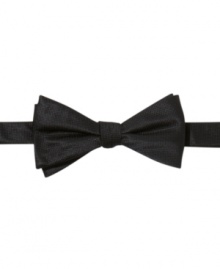 Black carpet style comes in this sleek bow tie from American Rag.