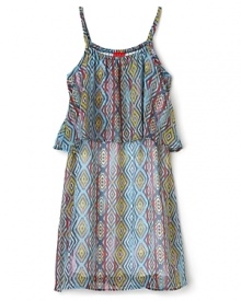 Ella Moss Girls' Aztec Fully Lined Dress - Sizes 7-14