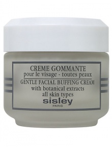 A scrub cream which works gently to lift impurities from the skin surface. The Buffing Cream is applied like a mask, then rolled off, taking with it dead skin cells and impurities that can dull the complexion. The very gentle formula contains Matricaria, which has soothing and softening properties particularly beneficial to fragile skins. With regular use, it helps refine skin texture and preserve its smooth, even appearance. 