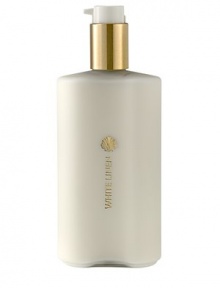 An American classic from the first moment, White Linen captures the crispness of clean sheets on a summer day, and the coolness of white flowers and fresh greenery. Bulgarian Rose, Violet and Orris blossoms lend a kind of natural elegance that transcends the seasons. Wonderful any time of year, this luxurious, yet lightweight lotion absorbs instantly, leaves skin feeling moisturized, smooth, silky...and surrounded with this crisp, naturally elegant scent. 8.4 oz. 