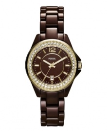 All that glitters: a richly colored mini watch Fossil