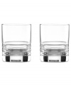 Three sharp lines juxtapose the elegant simplicity of Percival Place double old-fashioned glasses in this sophisticated drinkware set from kate spade new york.