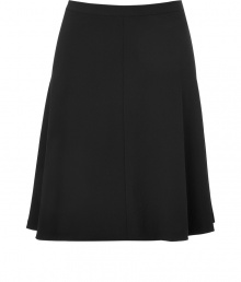 Take your look from the desk to date night in this chic yet versatile circle skirt from DKNY - A-line silhouette, above-the-knee length, concealed back zip closure - Pair with a blouse, platform heels, and a slim trench