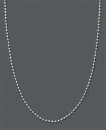 The perfect complement to your favorite pendant -- this style is chic enough to be worn alone, too. Giani Bernini necklace features a shot bead chain in sterling silver. Approximate length: 18 inches.