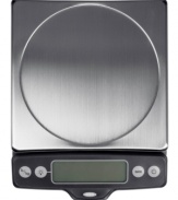 Get a good read on every meal. Change the way you work with this innovative food scale, which features a pull-out display for weighing large containers & dishes and still seeing the weight with ease. With an 11-pound capacity, this scale measures in 1/8-ounce increments for incredible accuracy and a precise approach to prep.