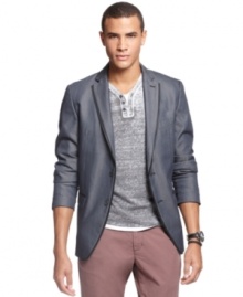 Give your old blazer the silent treatment. This one from Bar III brings some loud style that suits your modern hip look.