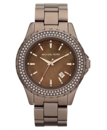 Rosy hues bring the elegance on this lively espresso-hued Madison watch from Michael Kors.