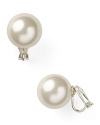 Lauren by Ralph Lauren Earrings - White Pearl Clip Earrings