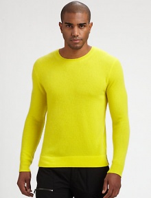 A handsome silhouette crafted from soft, sumptuous cashmere, this crewneck pullover exudes a modern, masculine polish.CrewneckRibbed knit collar and cuffsBanded hemCashmereDry cleanImported