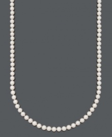 Give the gift of eternal style. Belle de Mer's elegant necklace highlights grade A+, cultured freshwater pearls (7-1/2-8 mm) and a 14k gold clasp. Approximate length: 24 inches.