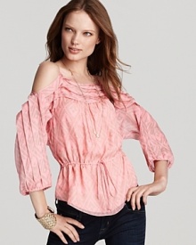 Rebecca Taylor Blouse - Drop Shoulder with Tie Waist